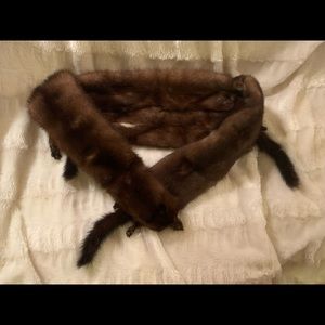 Mink fur stole wrap